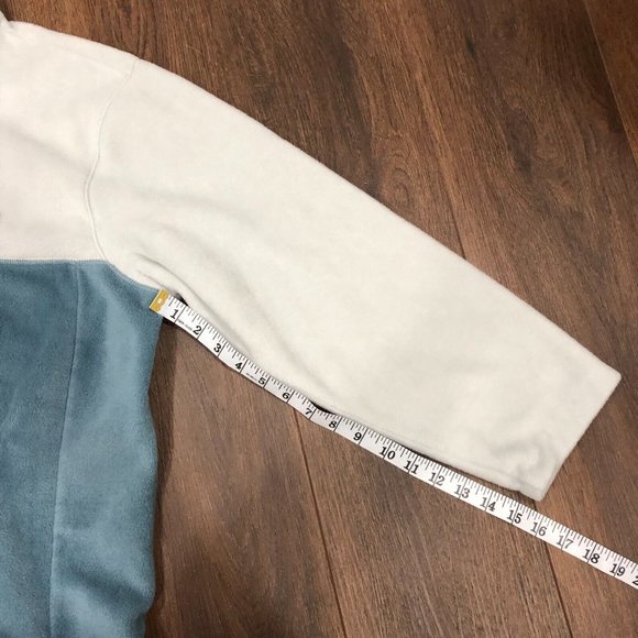 Columbia Sweater Adult Large Blue 1/4 Snap Two Tone Pullover Long Sleeve Fleece - Picture 4 of 7